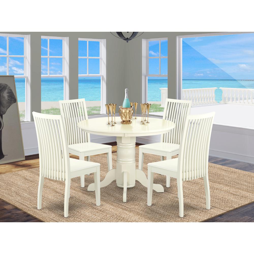 Dining Room Set Linen White, SHIP5-LWH-W. Picture 2