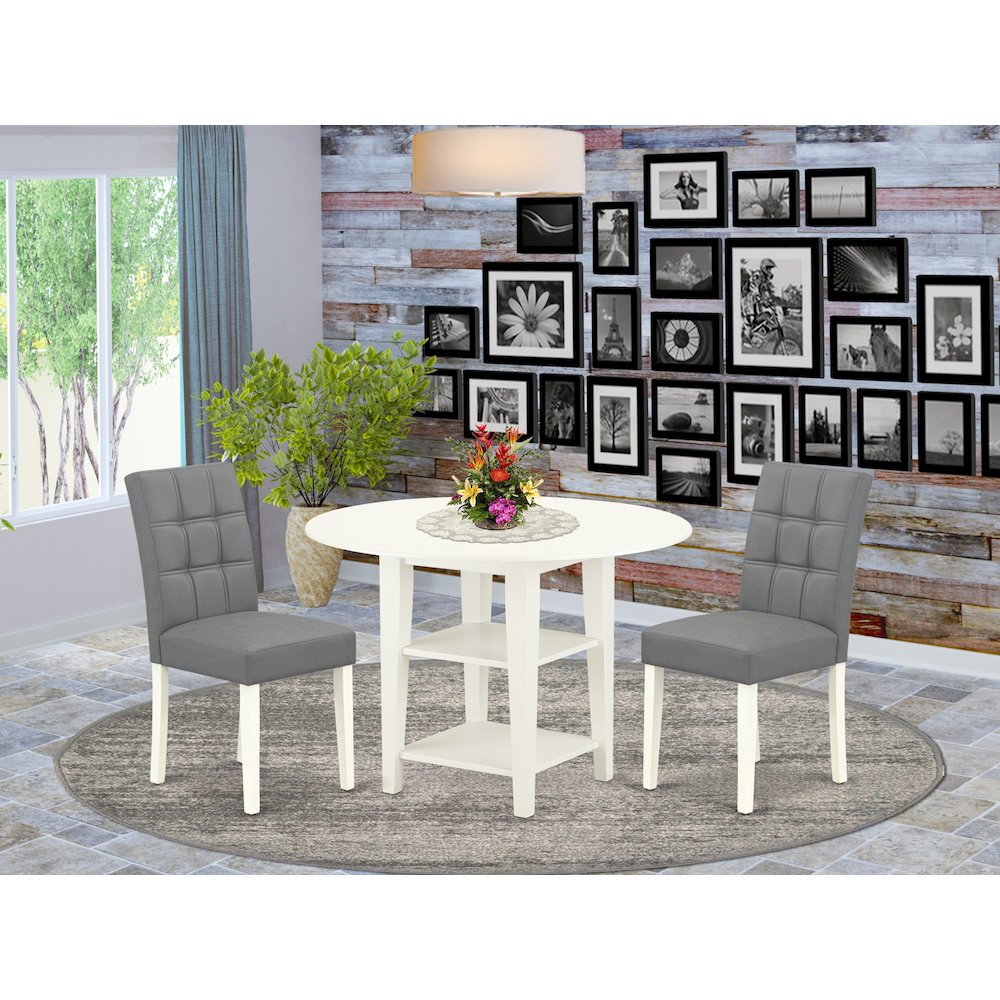 3 Piece contain A Dining Table Set Wood Table. Picture 2