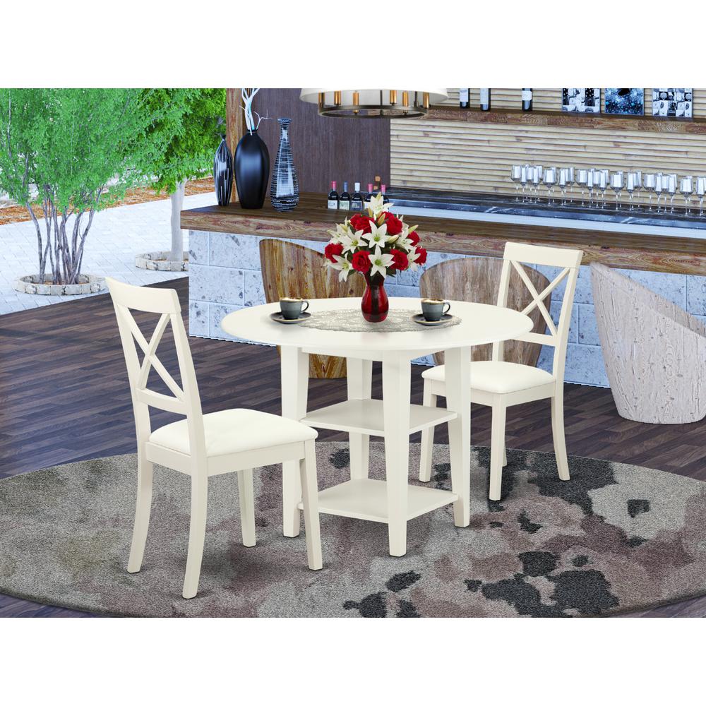 Dining Room Set Linen White, SUBO3-LWH-LC. Picture 2