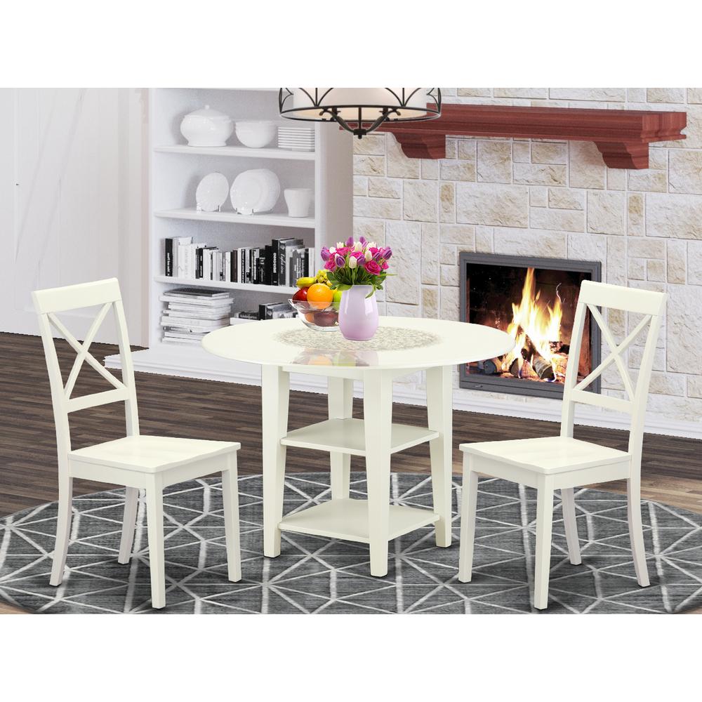 Dining Room Set Linen White, SUBO3-LWH-W. Picture 2