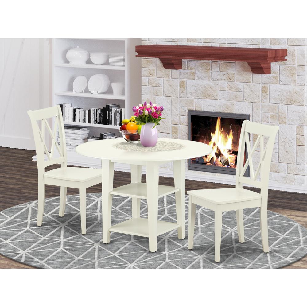 Dining Room Set Linen White, SUCL3-LWH-W. Picture 2