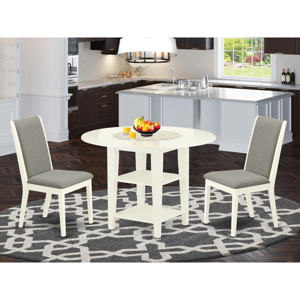 Dining Room Set Linen White, SULA3-LWH-06. Picture 2