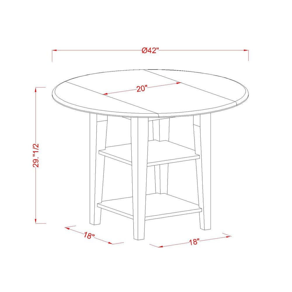 Dining Table- Dining Chairs, SUVA3-LWH-W. Picture 3