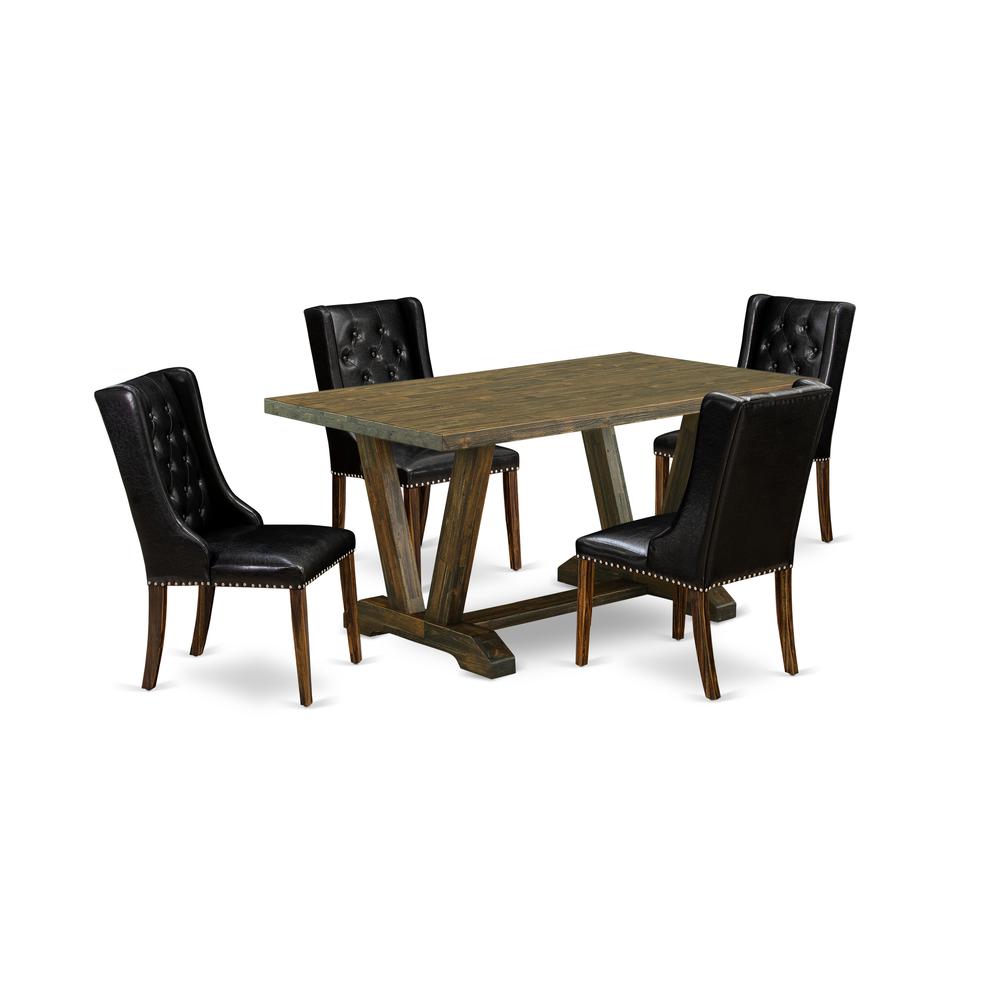 EAST WEST FURNITURE - V726FO749-5 - 5-PIECE DINING TABLE SETOur sophisticated 5-PC dining room table set is going to make your family mealtime more comfortable and pleasant! Our 5 Piece kitchen table. Picture 1