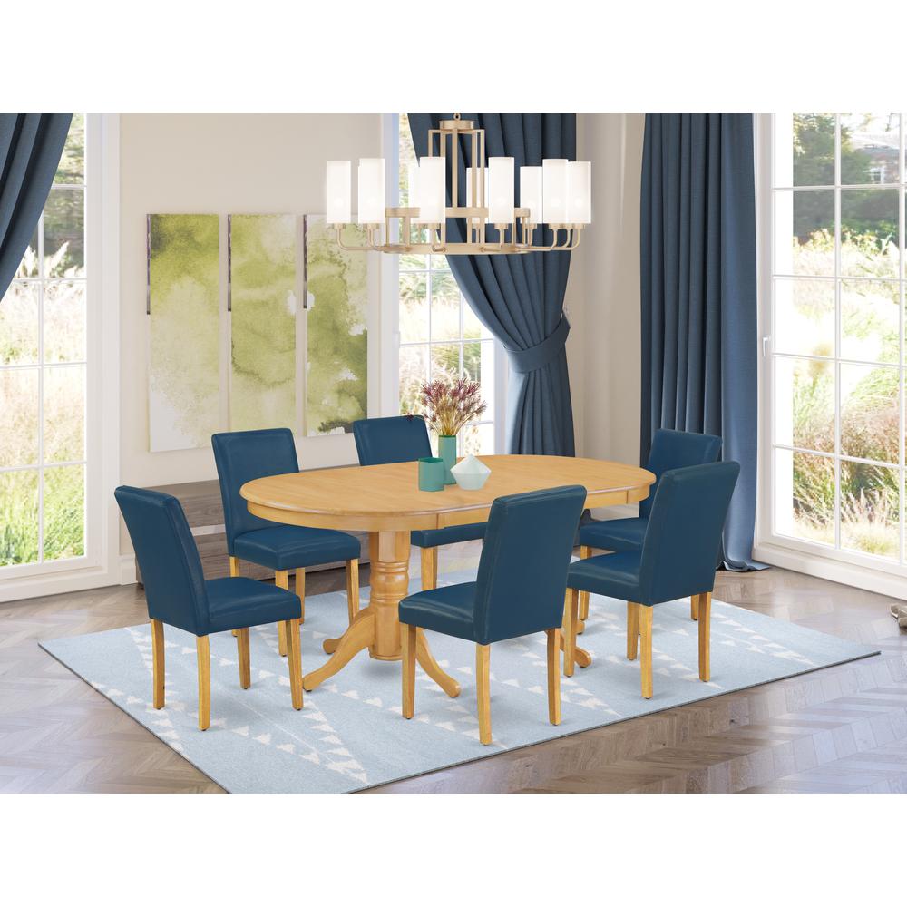 Dining Room Set Oak, VAAB7-OAK-55. Picture 2