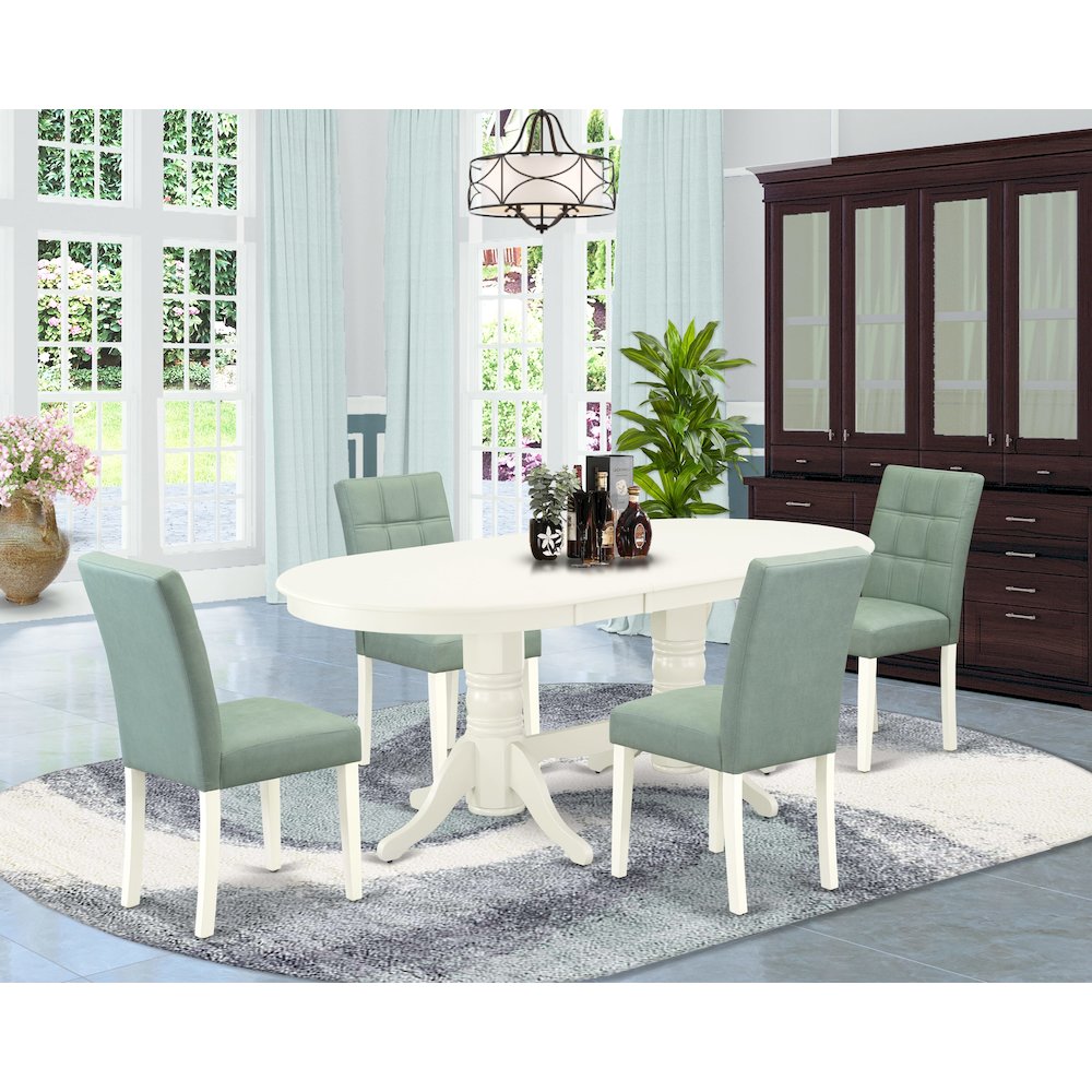 5 Piece Kitchen Table Set contain A Wooden Table. Picture 2