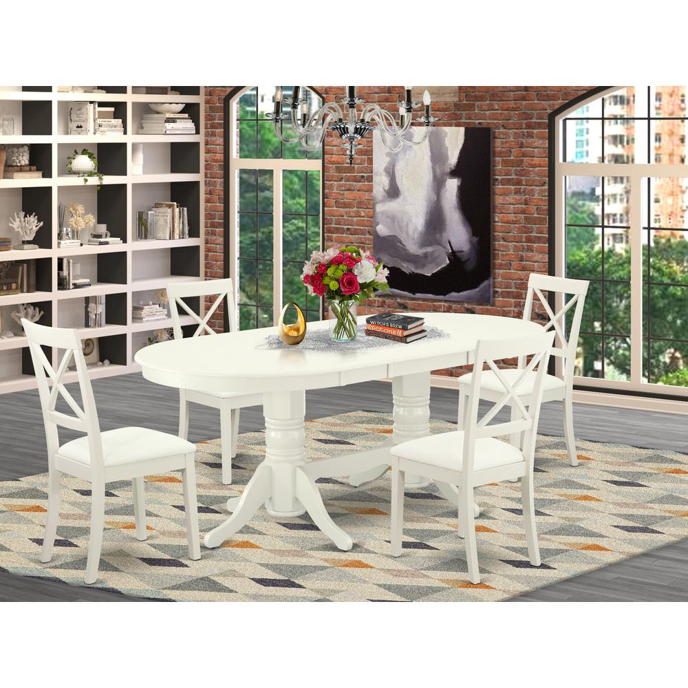 Dining Room Set Linen White, VABO5-LWH-W. Picture 2