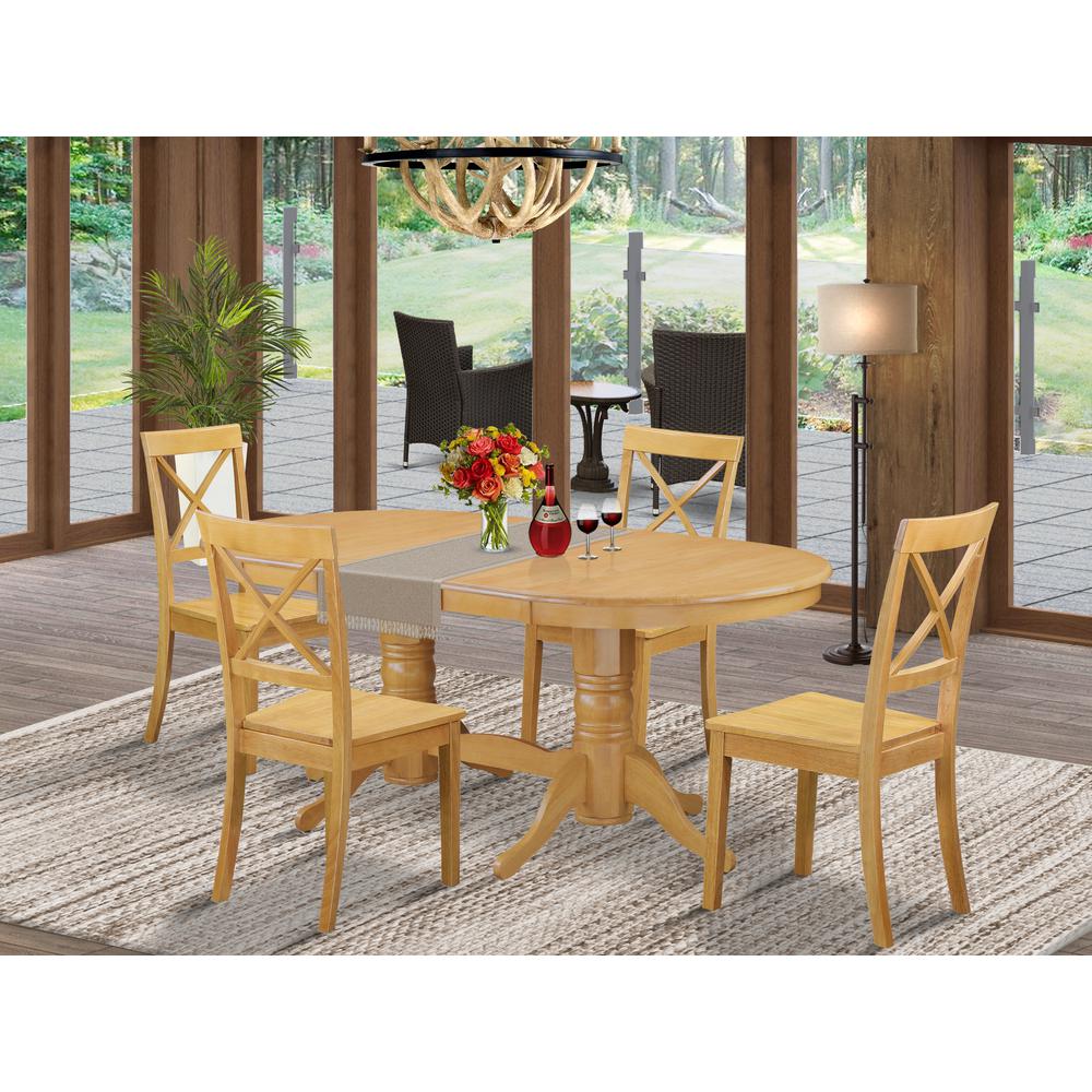 Dining Room Set Oak, VABO5-OAK-W. Picture 2
