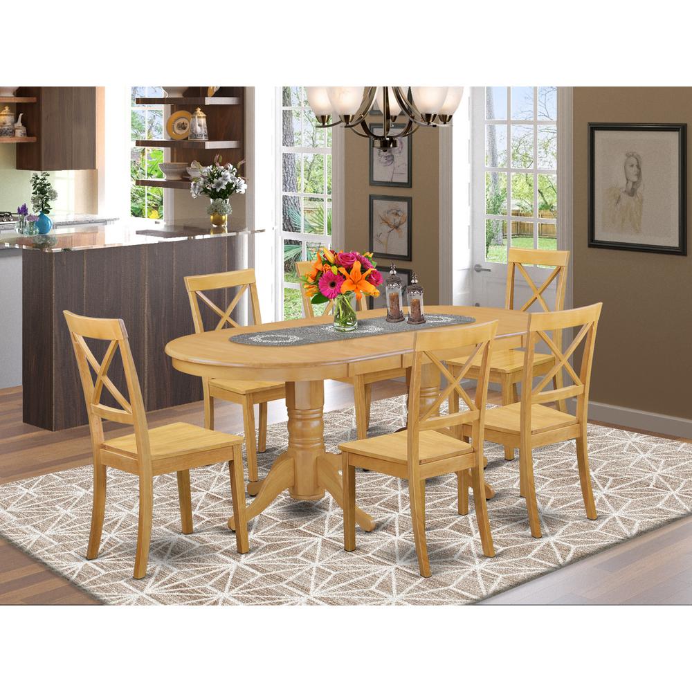 Dining Room Set Oak, VABO7-OAK-W. Picture 2