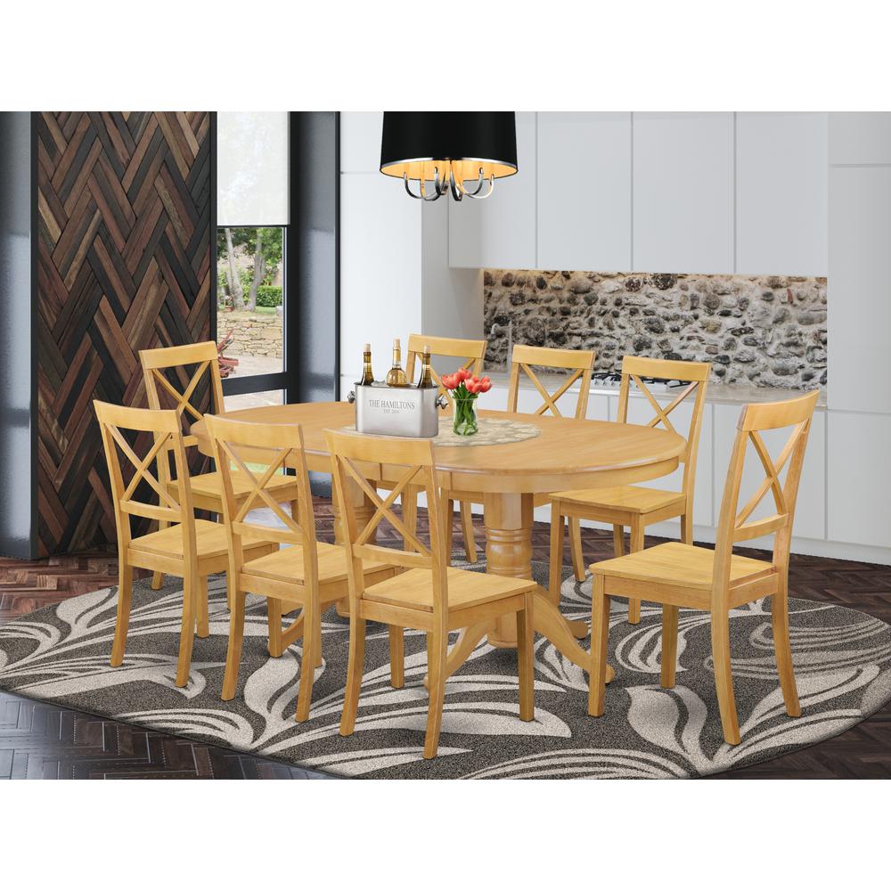 Dining Room Set Oak, VABO9-OAK-W. Picture 2