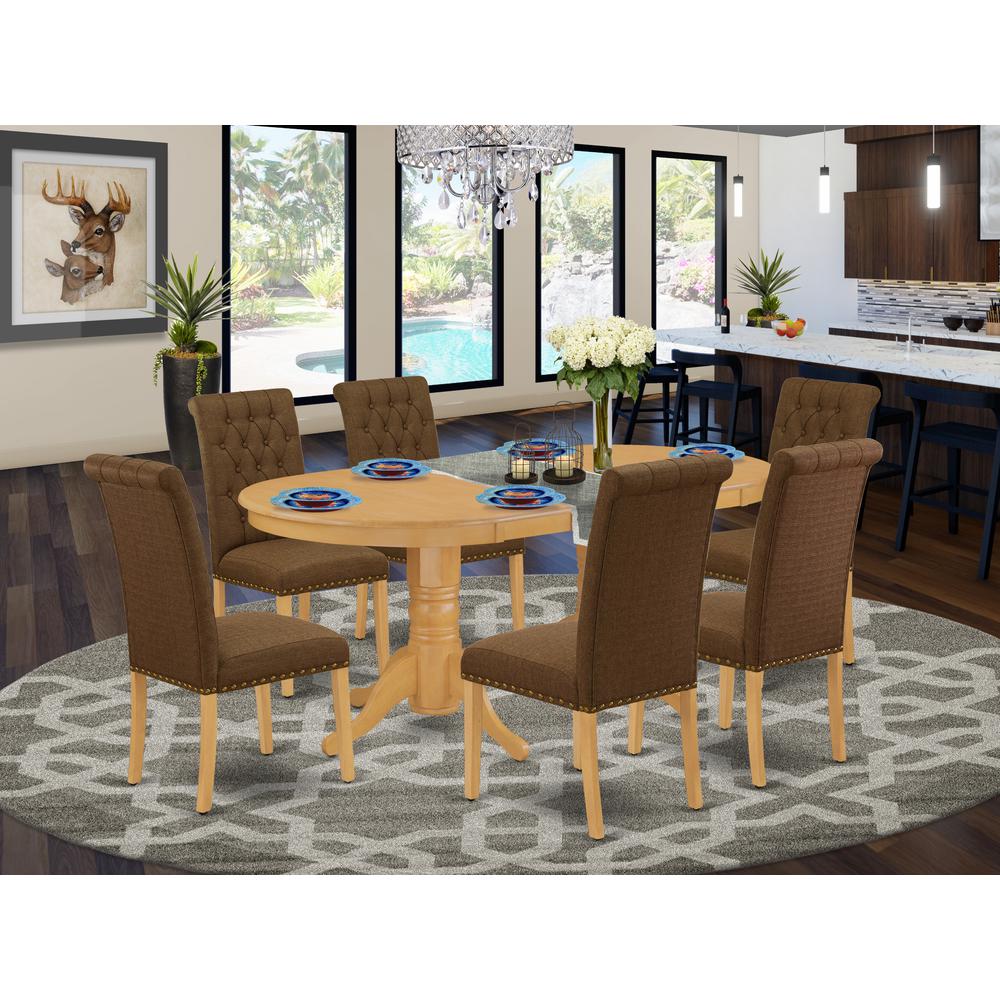 Dining Room Set Oak, VABR7-OAK-18. Picture 2