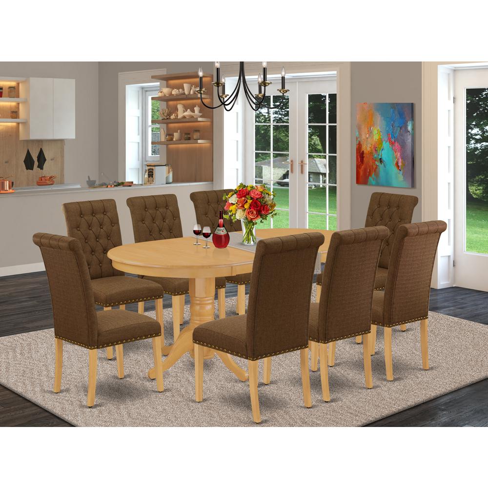 Dining Room Set Oak, VABR9-OAK-18. Picture 2