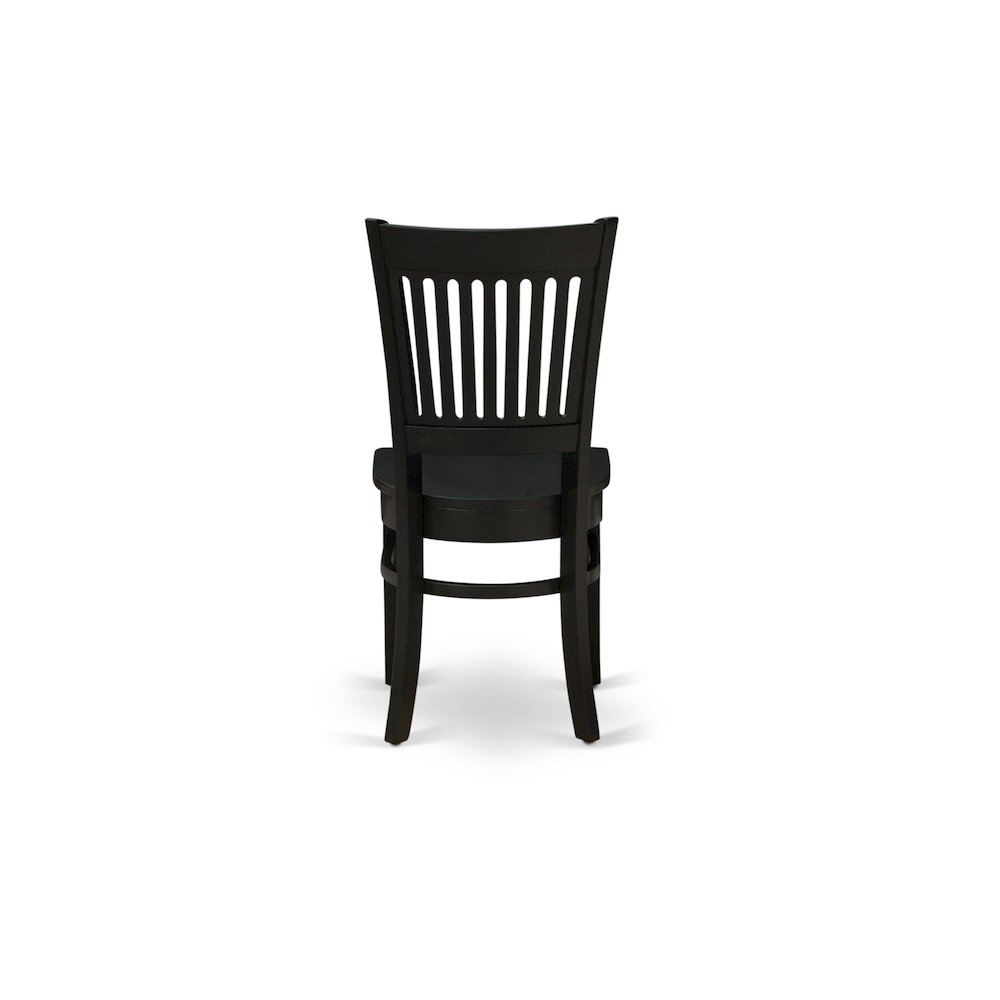 5-Piece Mid-Century Dining Set, Black & Cherry. Picture 13