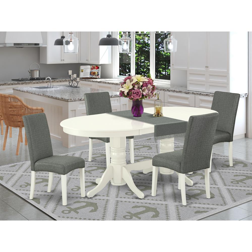 Dining Room Set Linen White, VADR5-LWH-07. Picture 2