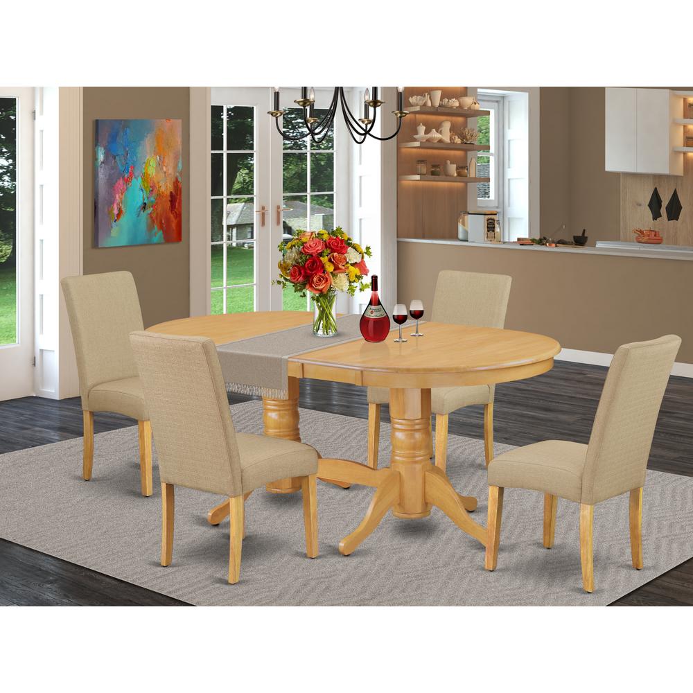 Dining Room Set Oak, VADR5-OAK-16. Picture 2