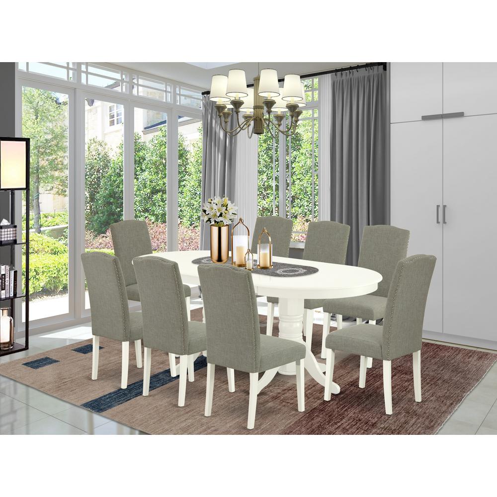 Dining Room Set Linen White, VAEN9-LWH-06. Picture 2