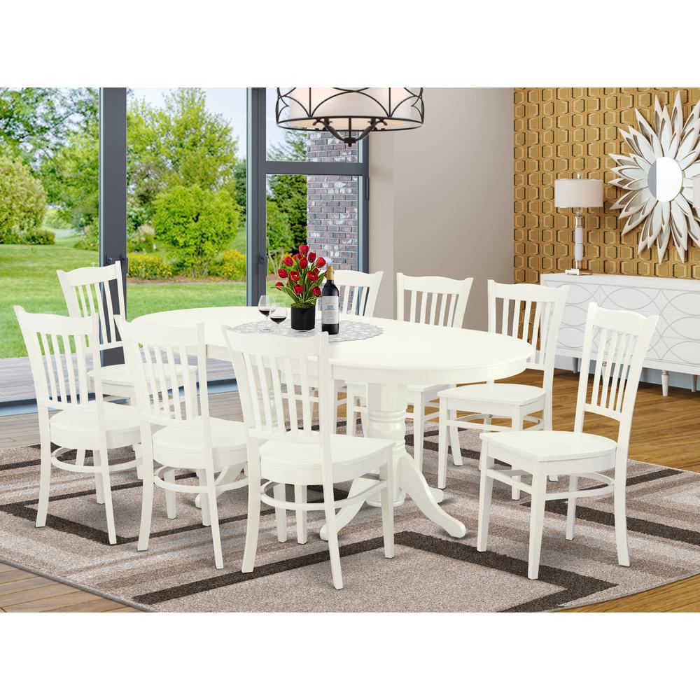 Dining Room Set Linen White, VAGR9-LWH-W. Picture 2