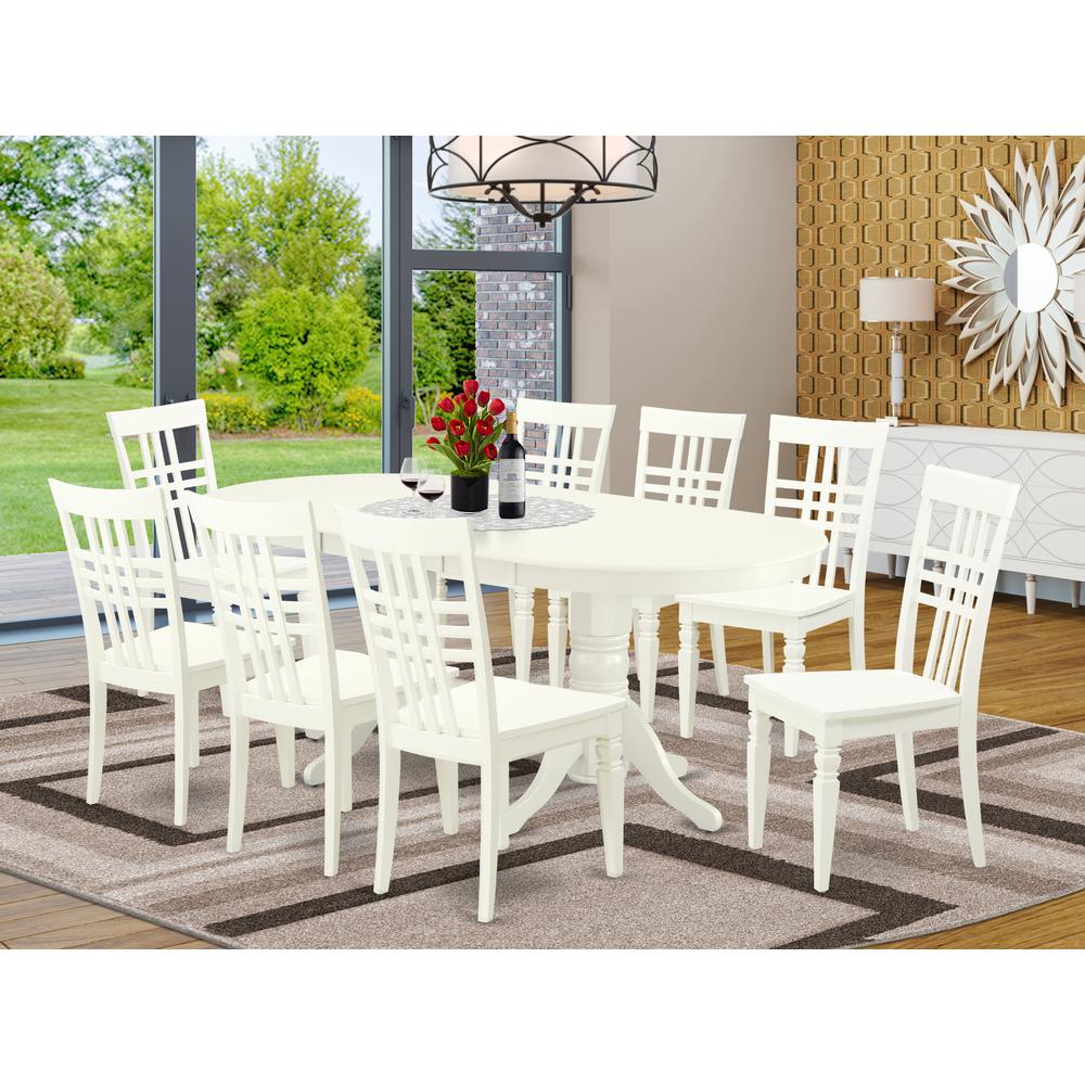 Dining Room Set Linen White, VALG9-LWH-W. Picture 2