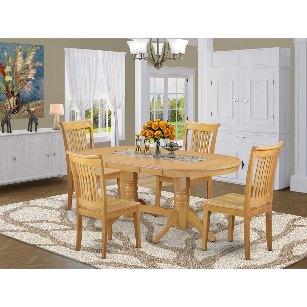 Dining Room Set Oak, VAPO5-OAK-W. Picture 2