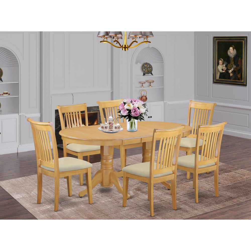 Dining Room Set Oak, VAPO7-OAK-C. Picture 2