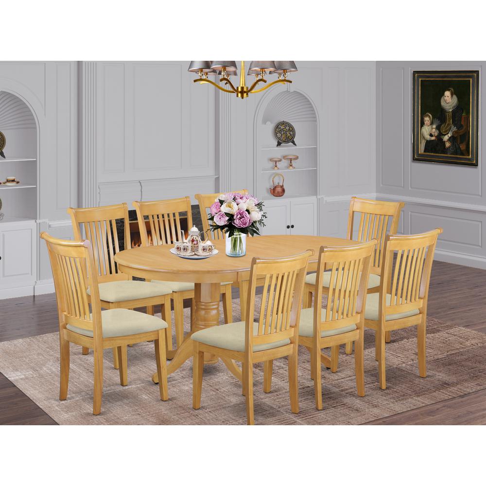 Dining Room Set Oak, VAPO9-OAK-C. Picture 2