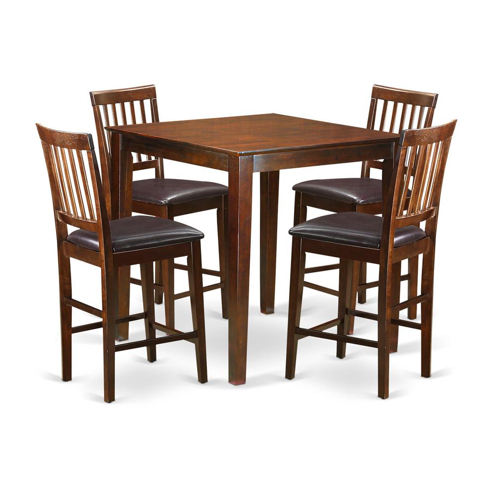 5  Pc  Counter  height  Table-Square  gathering  Table  and  4  Stools. Picture 2
