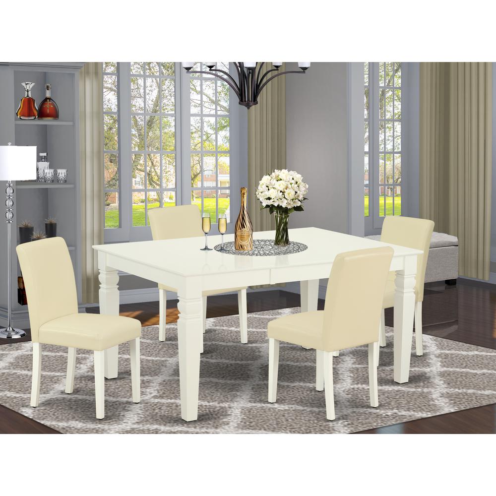 Dining Room Set Linen White, WEAB5-LWH-64. Picture 2
