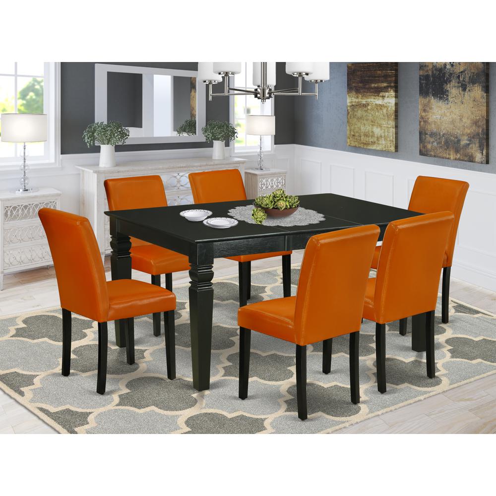Dining Room Set Black, WEAB7-BLK-61. Picture 2