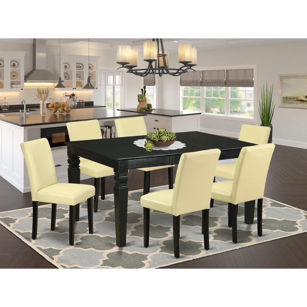 Dining Room Set Black, WEAB7-BLK-73. Picture 2