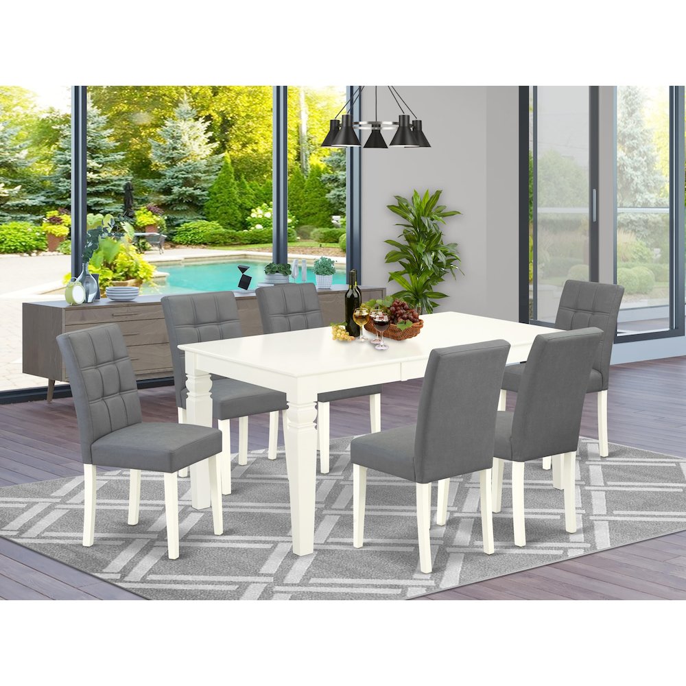 7 Piece Modern Dining Table Set. Picture 2