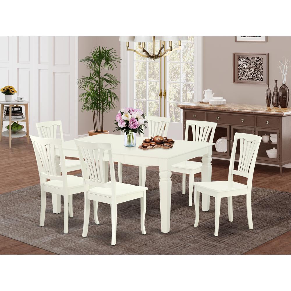 Dining Room Set Linen White, WEAV7-LWH-W. Picture 2