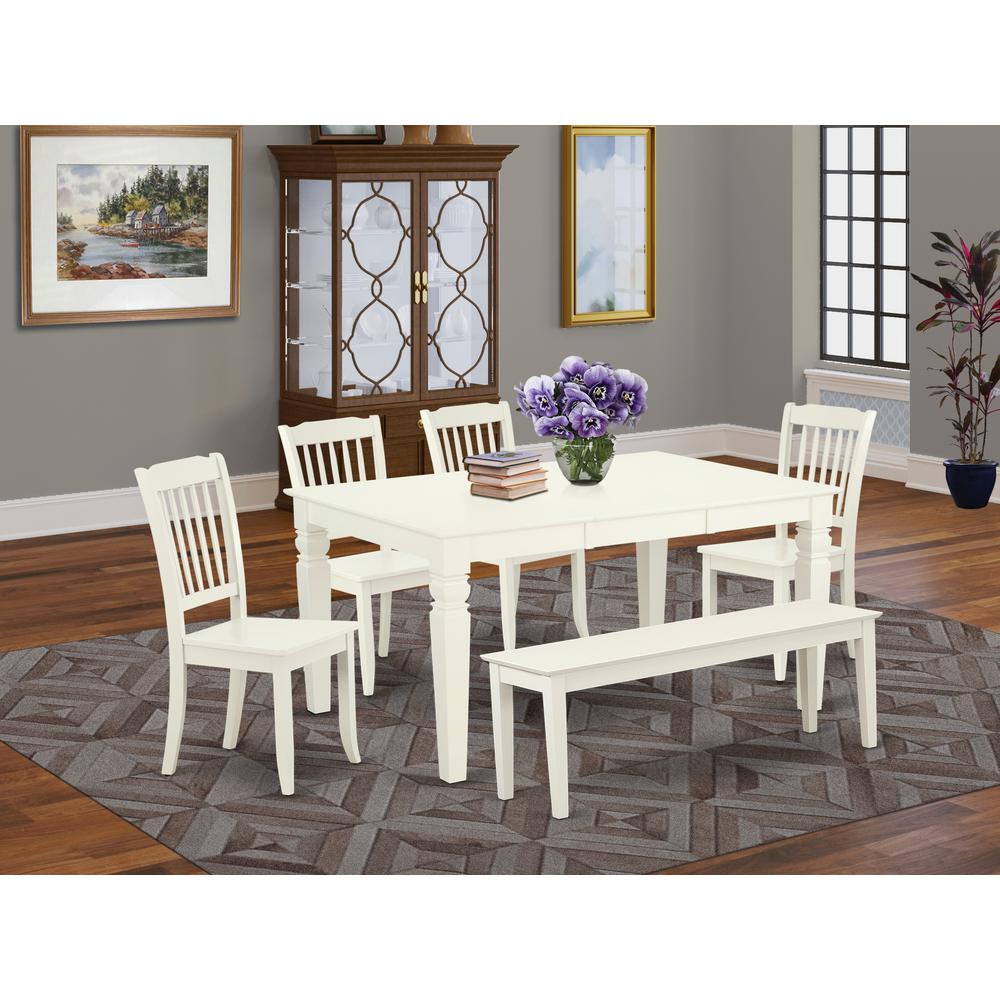 Dining Room Set Linen White, WEDA6C-LWH-W. Picture 2