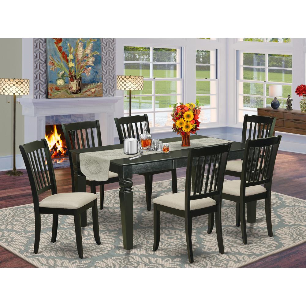 Dining Room Set Black, WEDA7-BLK-C. Picture 2