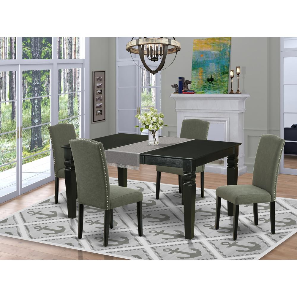 Dining Room Set Black, WEEN5-BLK-20. Picture 2
