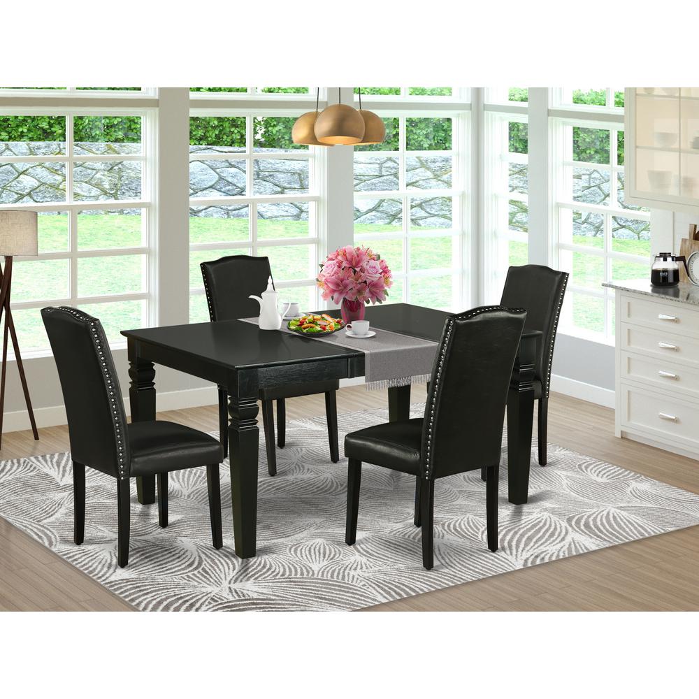Dining Room Set Black, WEEN5-BLK-69. Picture 2
