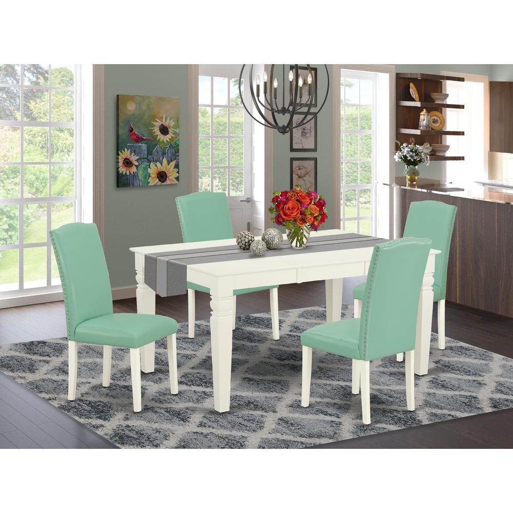Dining Room Set Linen White, WEEN5-LWH-57. Picture 2