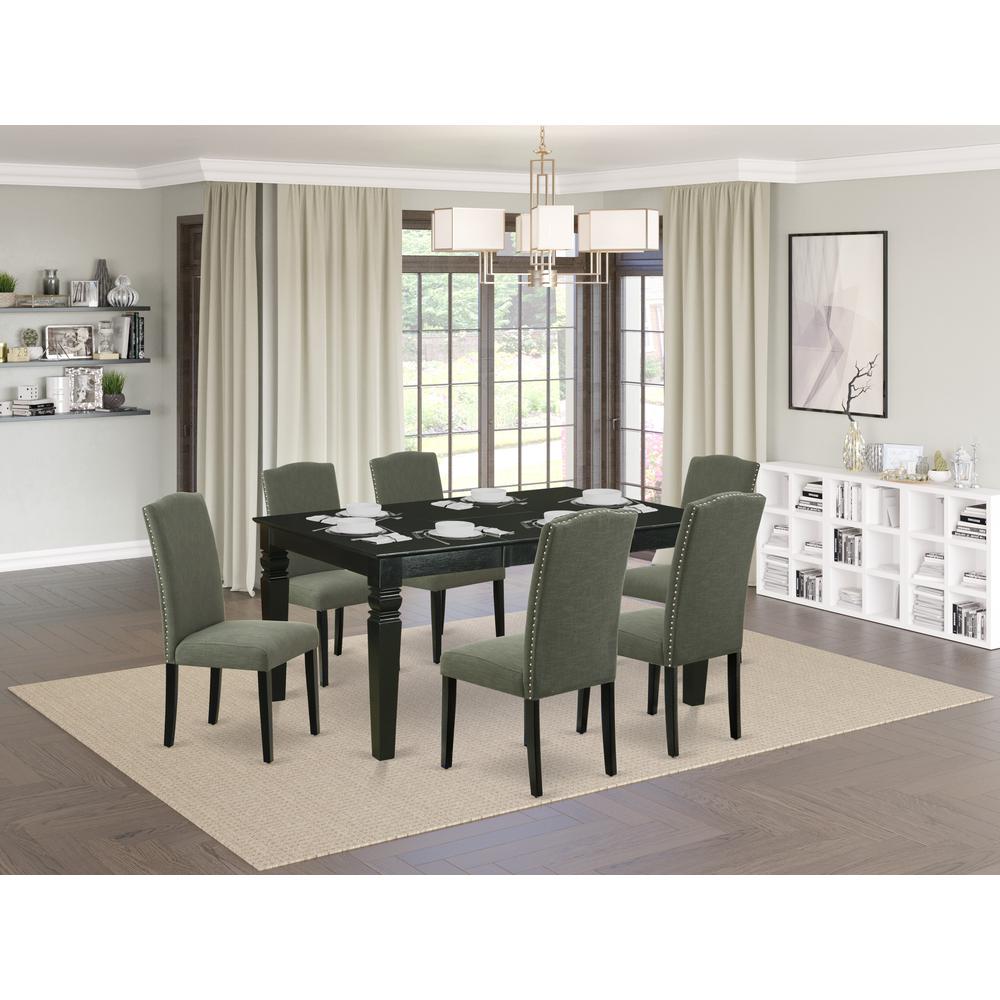 Dining Room Set Black, WEEN7-BLK-20. Picture 2