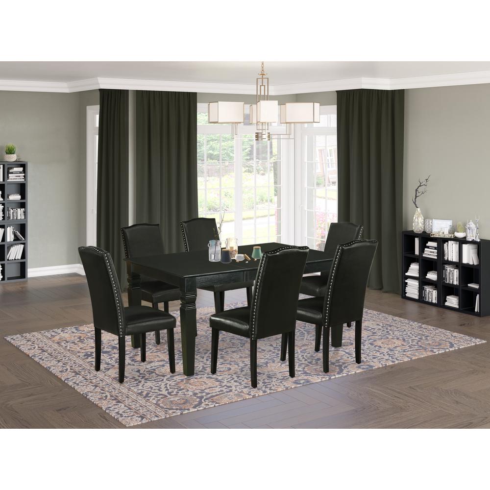 Dining Room Set Black, WEEN7-BLK-69. Picture 2