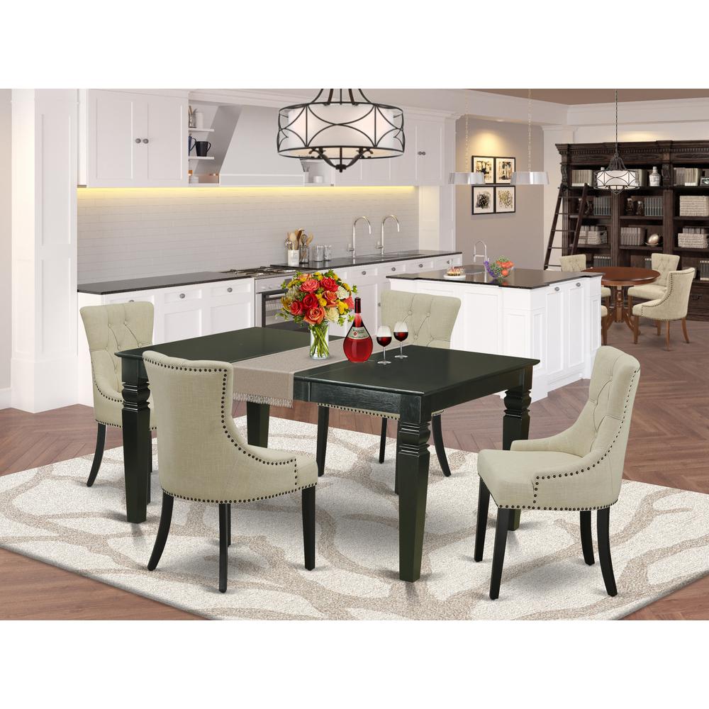 Dining Room Set Black, WEFR5-BLK-02. Picture 2