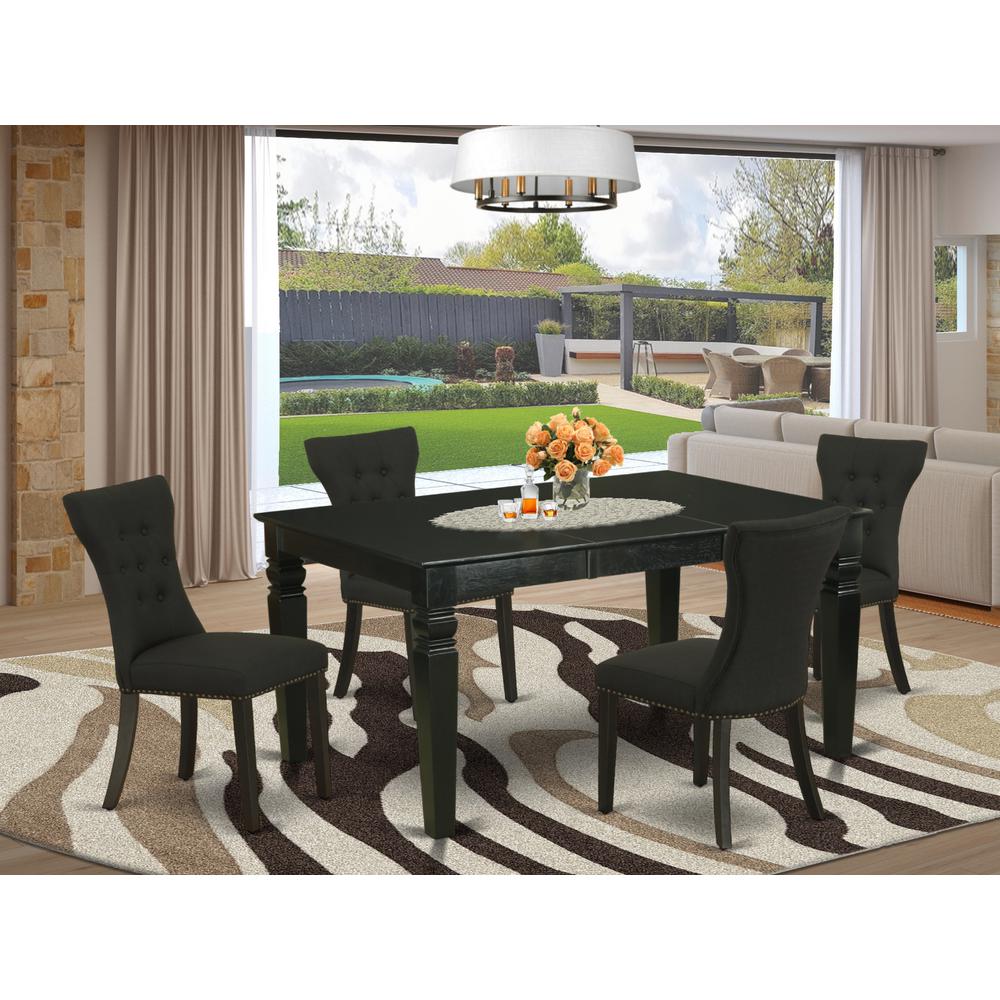 Dining Room Set Black, WEGA5-BLK-24. Picture 2