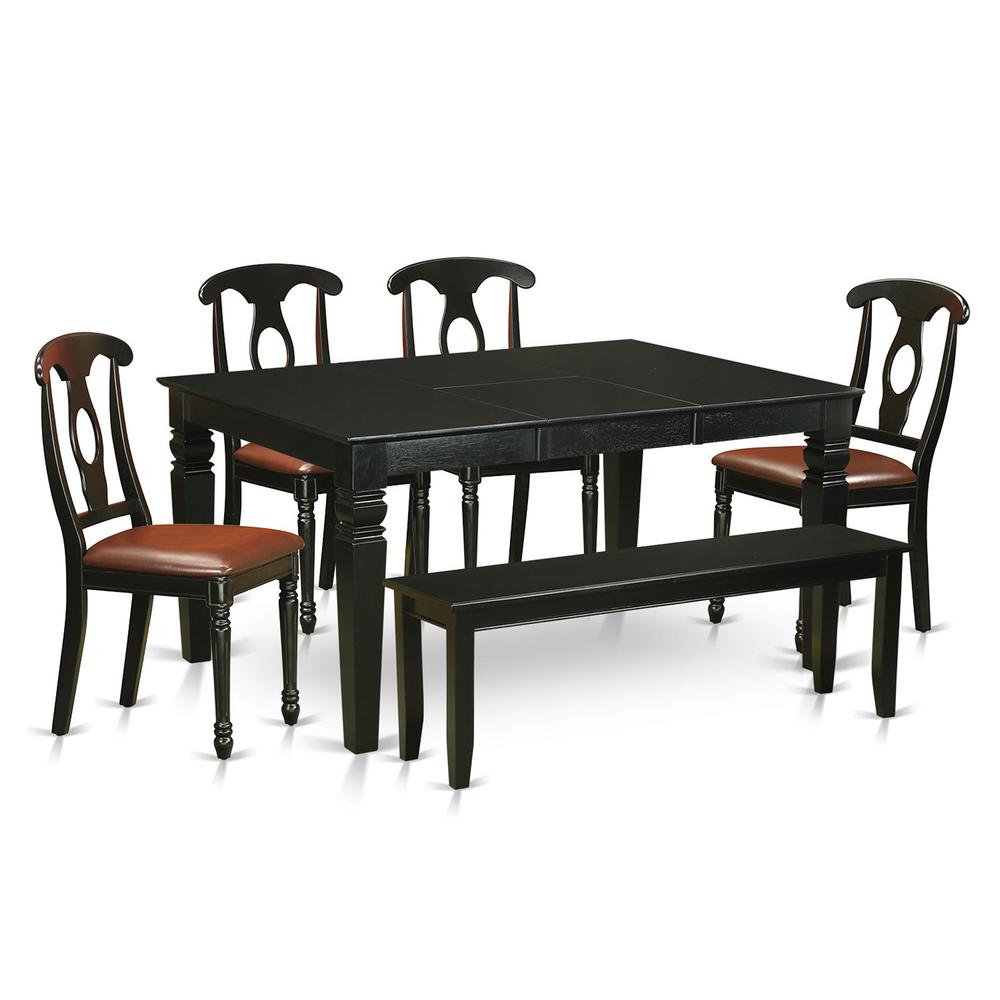 6  Pc  Table  and  chair  set  -  Dinette  Table  and  4  Kitchen  Chairs  plus  Bench. Picture 2