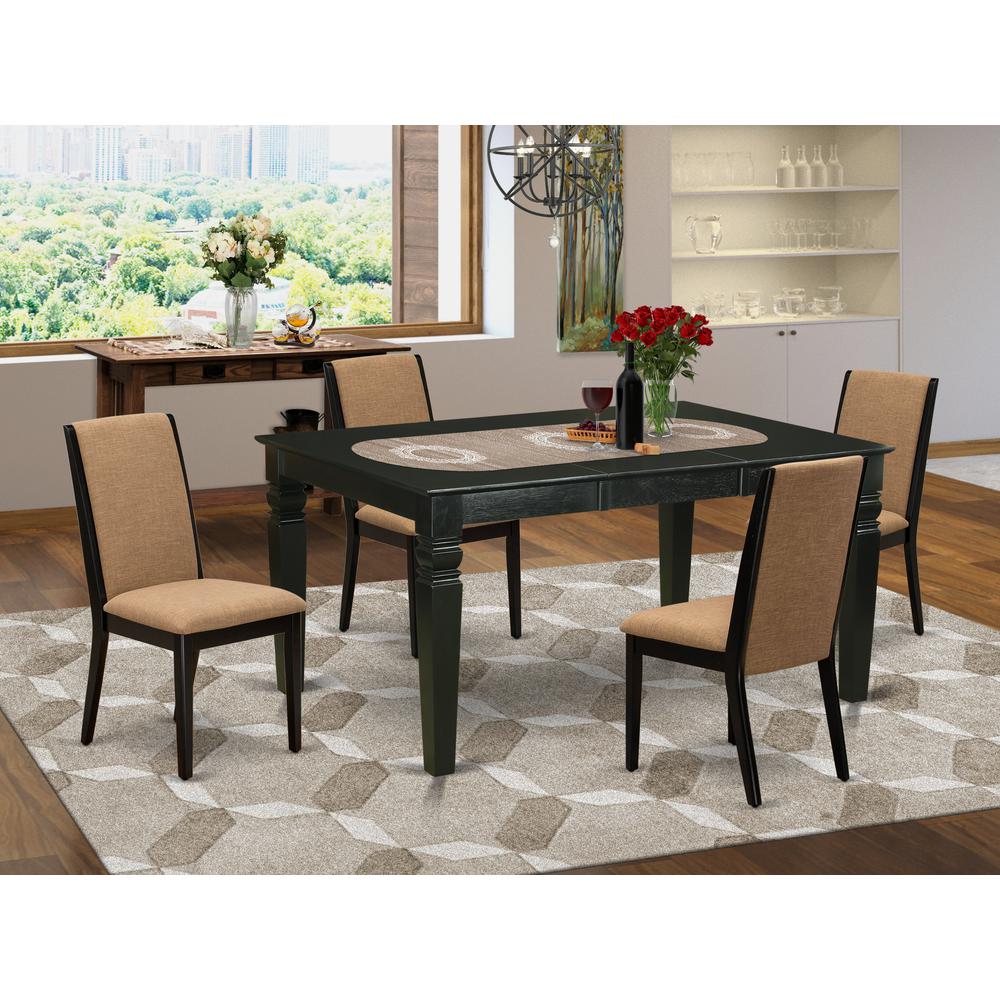 Dining Room Set Black, WELA5-BLK-47. Picture 2