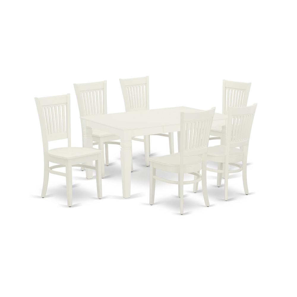 Dining Table- Table Leg Dining Chairs, WEVA7-LWH-W. Picture 1