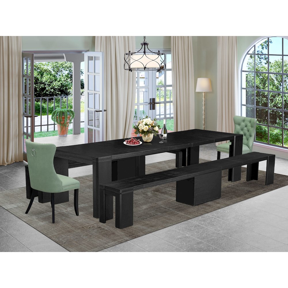5-piece Dining Room Table Set a Rectangular Kitchen Table. Picture 2