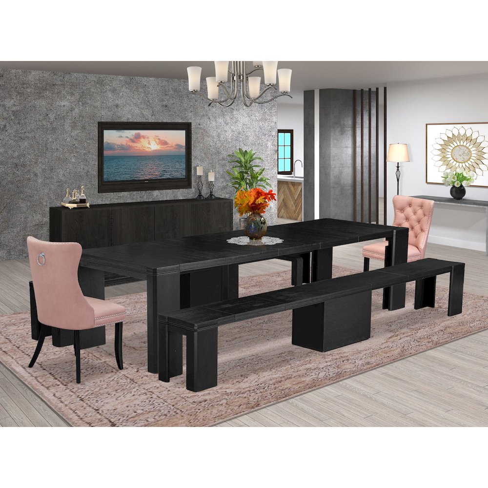5-piece Dining Room Table Set a Rectangular Kitchen Table. Picture 2