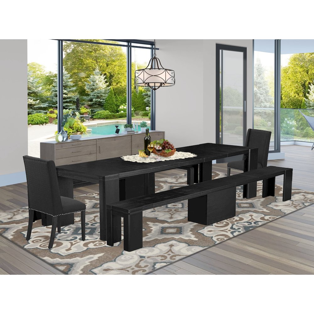 5-piece Dining Room Table Set a Rectangular Dining Table. Picture 2