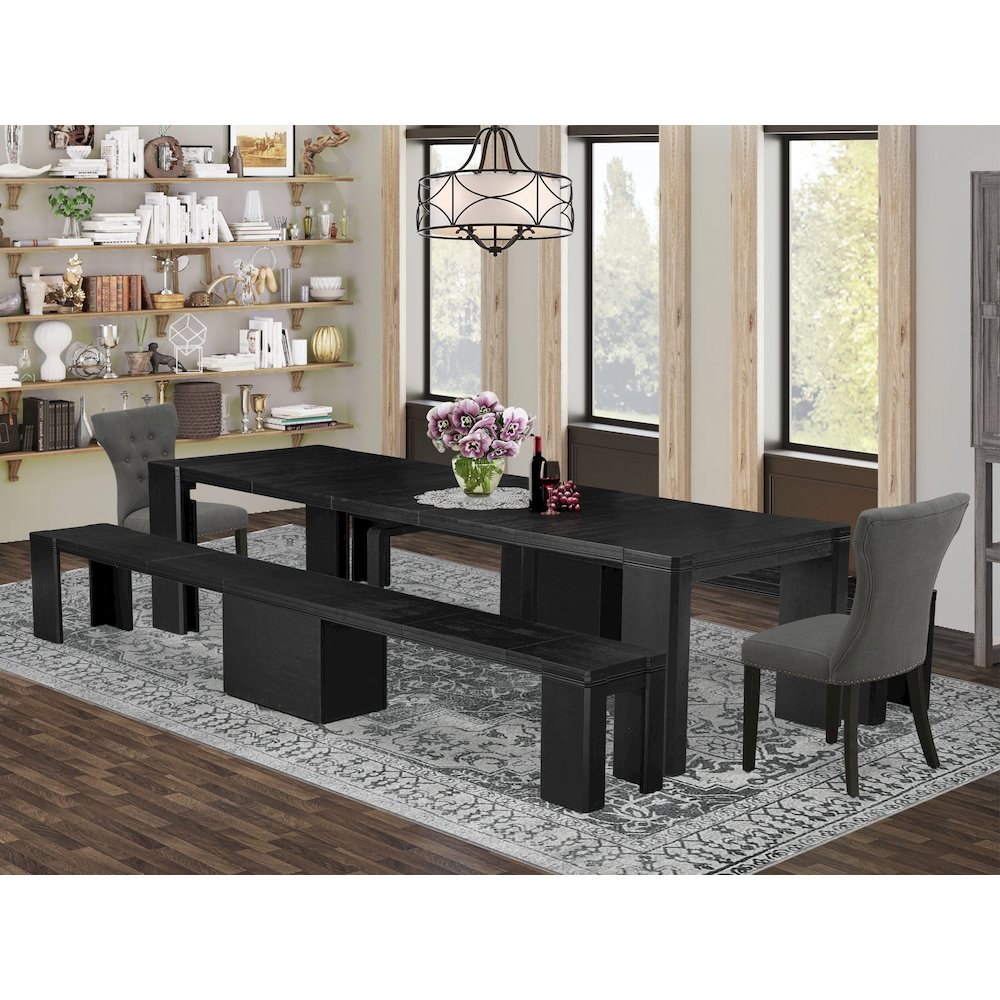 5-piece Dining Room Table Set a Rectangular Dining Table. Picture 2