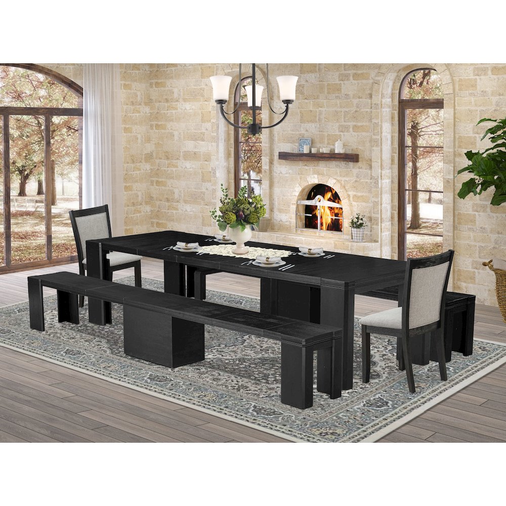 5-piece Dining Room Table Set a Rectangular Kitchen Table. Picture 2