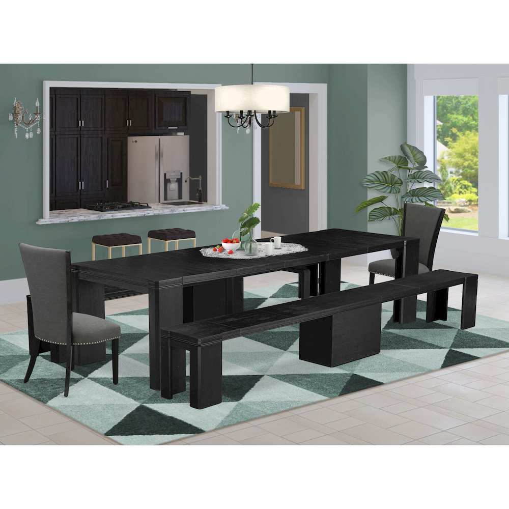 5-piece Dining Room Table Set a Rectangular Dining Table. Picture 2