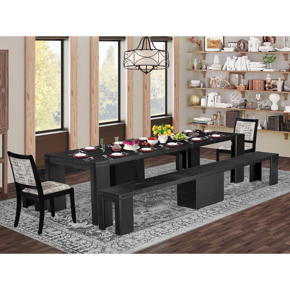 5-piece Dining Room Table Set a Rectangular Kitchen Table. Picture 2